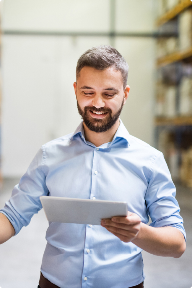 Warehouse professional managing order fulfillment