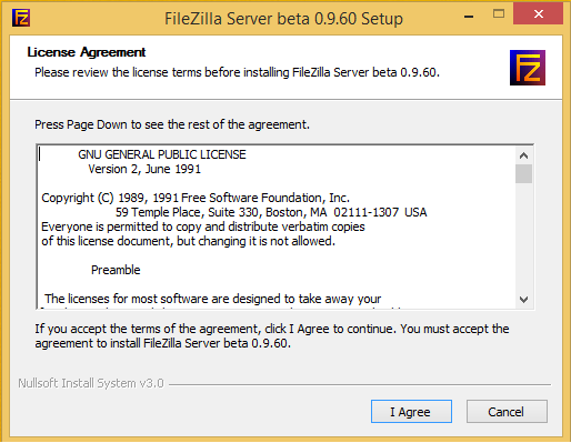 Filezilla Server 