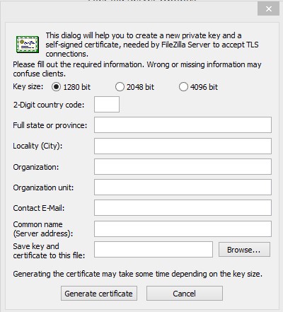 SSL certificate from