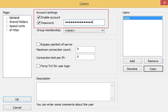 rest of the settings 