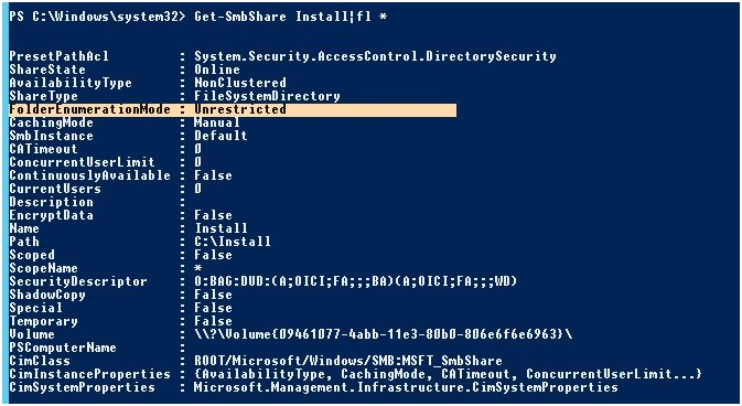 HandlingAccess Based Enumeration Using PowerShell